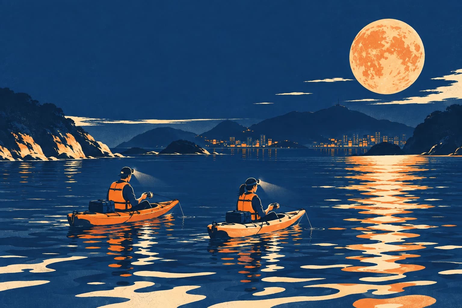 獨木舟夜釣活動