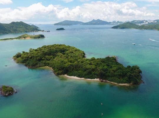 家庭親子獨木舟出海風景
