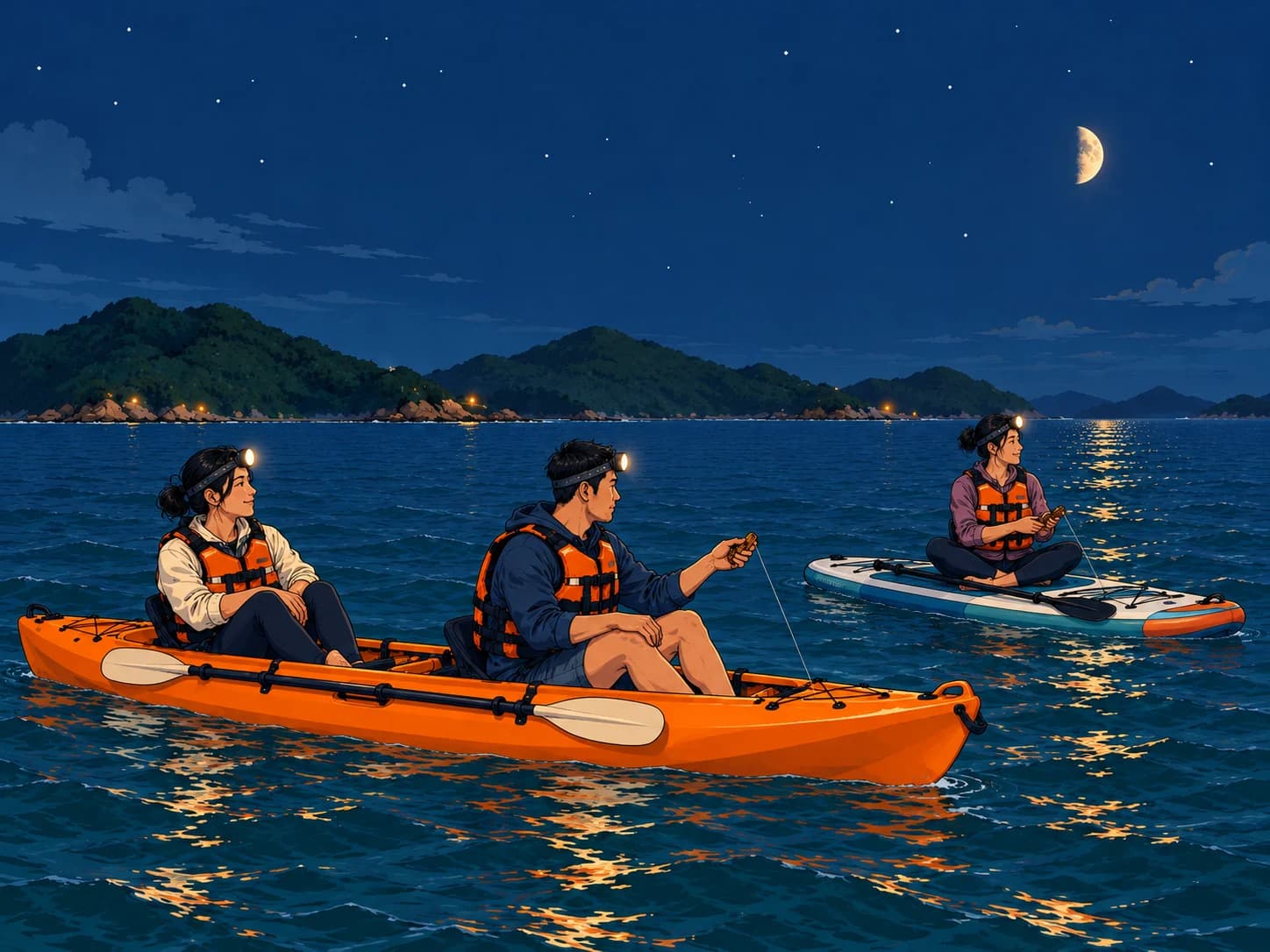 カヤック・SUPで夜釣り