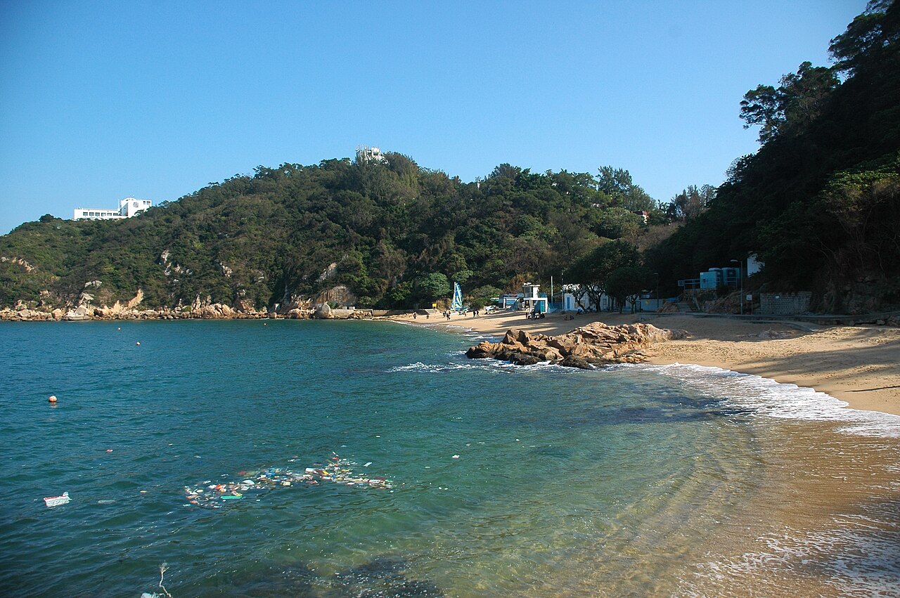長洲觀音灣的沙灘與海面