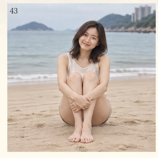 雙膝抱坐