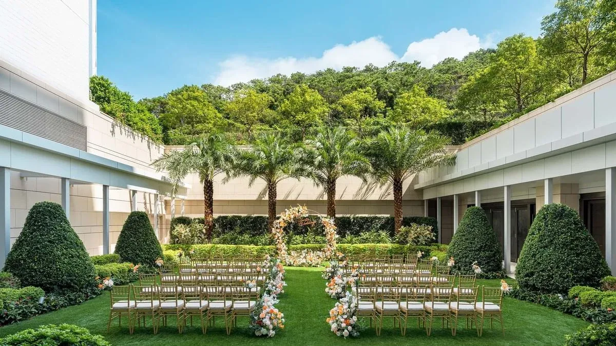 香港富麗敦海洋公園酒店 The Courtyard 悅閣證婚佈置示例